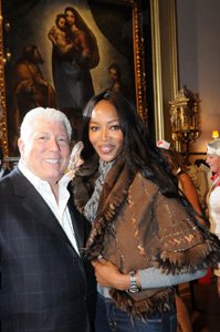 Dennis Basso with client Naomi Campbell