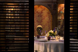 Interior of the exclusive Oyarbide restaurant in Marbella