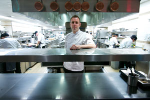 Markus Glocker in the kitchen of Gorden Ramsey, New York