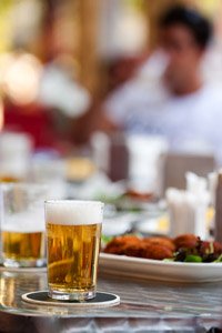 Typical Spanish tapas and beer