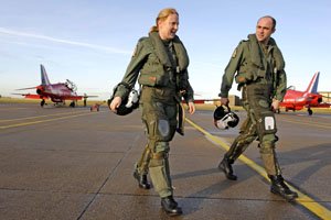 Kirsty Moore, female pilot with the Red Arrows