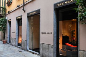 The Armani store in Milan
