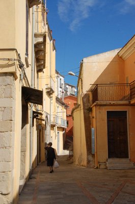 Pastel coloured streets of Calitri