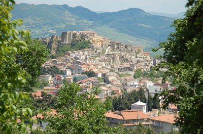 View of Calitri and castle